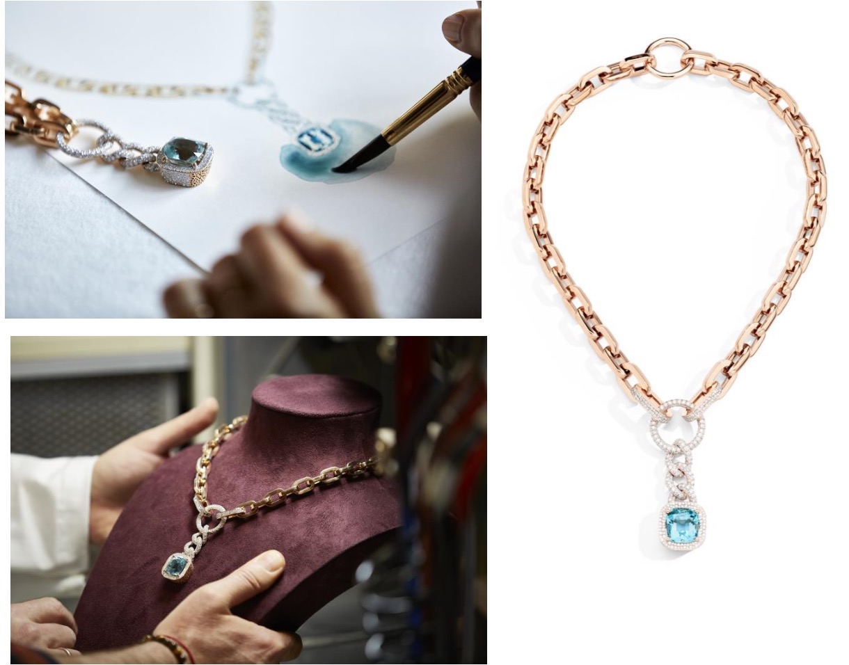 A collage of different images of jewelry Description automatically generated