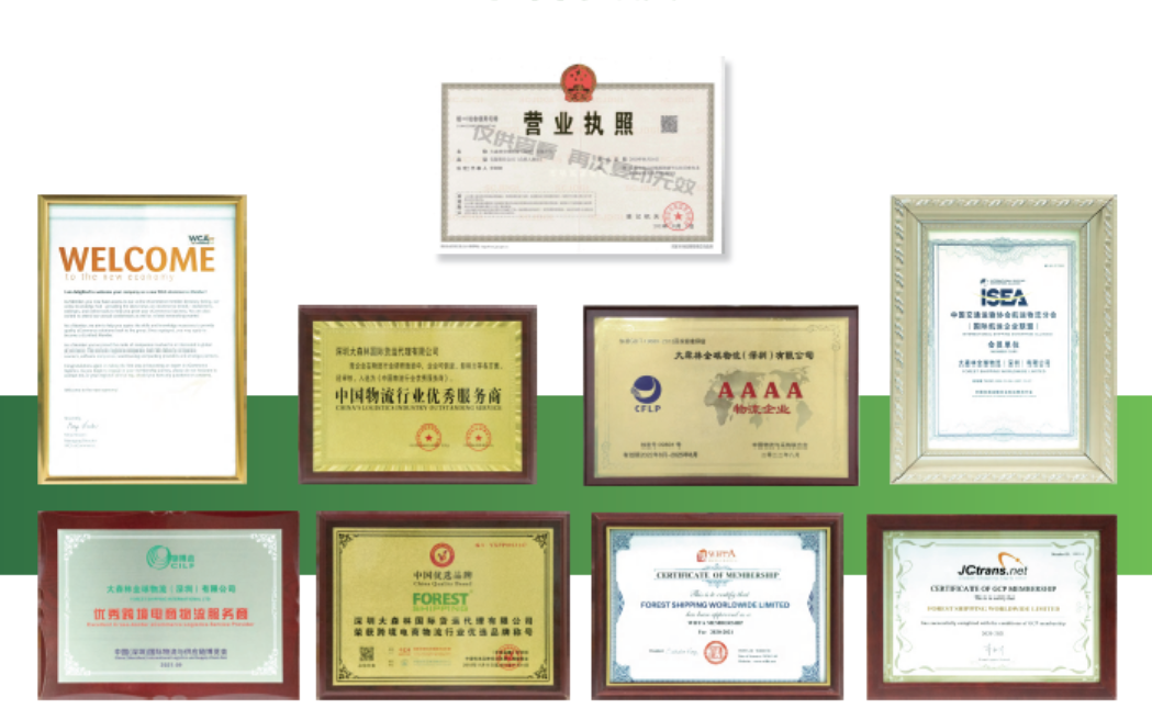 大森林物流取得CIC灼识“FBA海运拼箱市场占有率第一”的市场地位声明