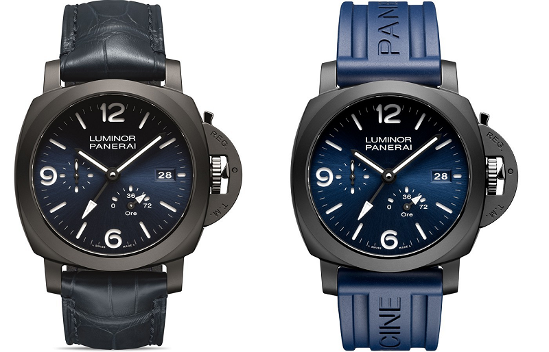 沛纳海再度担任米兰国际家具展官方时计 推出全新Luminor庐米诺系列44毫米两地时动储显示陶瓷腕表(PAM01574)